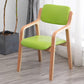 Scandinavian Home Arm Chair Wood Open Back Upholstered Dining Room Chair Green 1 Piece Clearhalo ' kitchen&dining_furn' 'Dining Chairs' 'Dining Tables & Seating' 'dining_chair' 'furn' 'furn_dining_chair' 'Furniture' 'furniture_dining_chair' 'Kitchen & Dining Furniture' 'kitchen' 3649883
