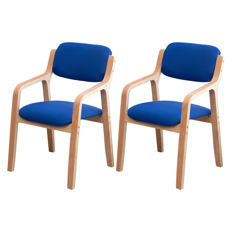 Scandinavian Home Arm Chair Wood Open Back Upholstered Dining Room Chair Blue 2 Piece Set Clearhalo ' kitchen&dining_furn' 'Dining Chairs' 'Dining Tables & Seating' 'dining_chair' 'furn' 'furn_dining_chair' 'Furniture' 'furniture_dining_chair' 'Kitchen & Dining Furniture' 'kitchen' 3649887