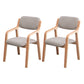 Scandinavian Home Arm Chair Wood Open Back Upholstered Dining Room Chair Light Gray 2 Piece Set Clearhalo ' kitchen&dining_furn' 'Dining Chairs' 'Dining Tables & Seating' 'dining_chair' 'furn' 'furn_dining_chair' 'Furniture' 'furniture_dining_chair' 'Kitchen & Dining Furniture' 'kitchen' 3649890