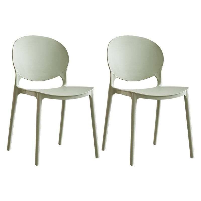 Modern Plastic Open Back Dining Side Chair 32"H Acrylic Dining Chair for Restaurant Green 2 Piece Set Clearhalo ' kitchen&dining_furn' 'Dining Chairs' 'Dining Tables & Seating' 'dining_chair' 'furn' 'furn_dining_chair' 'Furniture' 'furniture_dining_chair' 'Kitchen & Dining Furniture' 'kitchen' 3649903