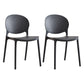 Modern Plastic Open Back Dining Side Chair 32"H Acrylic Dining Chair for Restaurant Black 2 Piece Set Clearhalo ' kitchen&dining_furn' 'Dining Chairs' 'Dining Tables & Seating' 'dining_chair' 'furn' 'furn_dining_chair' 'Furniture' 'furniture_dining_chair' 'Kitchen & Dining Furniture' 'kitchen' 3649915