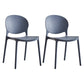 Modern Plastic Open Back Dining Side Chair 32"H Acrylic Dining Chair for Restaurant Gray Blue 2 Piece Set Clearhalo ' kitchen&dining_furn' 'Dining Chairs' 'Dining Tables & Seating' 'dining_chair' 'furn' 'furn_dining_chair' 'Furniture' 'furniture_dining_chair' 'Kitchen & Dining Furniture' 'kitchen' 3649921