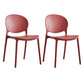 Modern Plastic Open Back Dining Side Chair 32"H Acrylic Dining Chair for Restaurant Burgundy 2 Piece Set Clearhalo ' kitchen&dining_furn' 'Dining Chairs' 'Dining Tables & Seating' 'dining_chair' 'furn' 'furn_dining_chair' 'Furniture' 'furniture_dining_chair' 'Kitchen & Dining Furniture' 'kitchen' 3649924