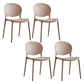 Modern Plastic Open Back Dining Side Chair 32"H Acrylic Dining Chair for Restaurant Camel 4 Piece Set Clearhalo ' kitchen&dining_furn' 'Dining Chairs' 'Dining Tables & Seating' 'dining_chair' 'furn' 'furn_dining_chair' 'Furniture' 'furniture_dining_chair' 'Kitchen & Dining Furniture' 'kitchen' 3649928