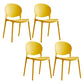 Modern Plastic Open Back Dining Side Chair 32"H Acrylic Dining Chair for Restaurant Yellow 4 Piece Set Clearhalo ' kitchen&dining_furn' 'Dining Chairs' 'Dining Tables & Seating' 'dining_chair' 'furn' 'furn_dining_chair' 'Furniture' 'furniture_dining_chair' 'Kitchen & Dining Furniture' 'kitchen' 3649931