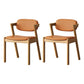 Contemporary Kitchen Solid Wood Dining Side Chair Opening Back Dining Side Chair Orange 2 Piece Set Natural Wood Clearhalo ' kitchen&dining_furn' 'Dining Chairs' 'Dining Tables & Seating' 'dining_chair' 'furn' 'furn_dining_chair' 'Furniture' 'furniture_dining_chair' 'Kitchen & Dining Furniture' 'kitchen' 3649938