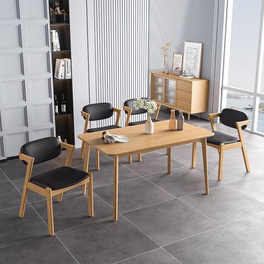 Contemporary Kitchen Solid Wood Dining Side Chair Opening Back Dining Side Chair Clearhalo ' kitchen&dining_furn' 'Dining Chairs' 'Dining Tables & Seating' 'dining_chair' 'furn' 'furn_dining_chair' 'Furniture' 'furniture_dining_chair' 'Kitchen & Dining Furniture' 'kitchen' 3649939