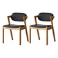 Contemporary Kitchen Solid Wood Dining Side Chair Opening Back Dining Side Chair Black 2 Piece Set Natural Wood Clearhalo ' kitchen&dining_furn' 'Dining Chairs' 'Dining Tables & Seating' 'dining_chair' 'furn' 'furn_dining_chair' 'Furniture' 'furniture_dining_chair' 'Kitchen & Dining Furniture' 'kitchen' 3649952