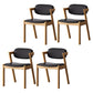 Contemporary Kitchen Solid Wood Dining Side Chair Opening Back Dining Side Chair Black 4 Piece Set Natural Wood Clearhalo ' kitchen&dining_furn' 'Dining Chairs' 'Dining Tables & Seating' 'dining_chair' 'furn' 'furn_dining_chair' 'Furniture' 'furniture_dining_chair' 'Kitchen & Dining Furniture' 'kitchen' 3649953