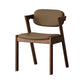 Contemporary Kitchen Solid Wood Dining Side Chair Opening Back Dining Side Chair Coffee 1 Piece Walnut Clearhalo ' kitchen&dining_furn' 'Dining Chairs' 'Dining Tables & Seating' 'dining_chair' 'furn' 'furn_dining_chair' 'Furniture' 'furniture_dining_chair' 'Kitchen & Dining Furniture' 'kitchen' 3649954