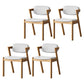 Contemporary Kitchen Solid Wood Dining Side Chair Opening Back Dining Side Chair White 4 Piece Set Natural Wood Clearhalo ' kitchen&dining_furn' 'Dining Chairs' 'Dining Tables & Seating' 'dining_chair' 'furn' 'furn_dining_chair' 'Furniture' 'furniture_dining_chair' 'Kitchen & Dining Furniture' 'kitchen' 3649959