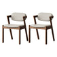 Contemporary Kitchen Solid Wood Dining Side Chair Opening Back Dining Side Chair Off-White 2 Piece Set Walnut Clearhalo ' kitchen&dining_furn' 'Dining Chairs' 'Dining Tables & Seating' 'dining_chair' 'furn' 'furn_dining_chair' 'Furniture' 'furniture_dining_chair' 'Kitchen & Dining Furniture' 'kitchen' 3649961