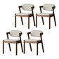Contemporary Kitchen Solid Wood Dining Side Chair Opening Back Dining Side Chair Off-White 4 Piece Set Walnut Clearhalo ' kitchen&dining_furn' 'Dining Chairs' 'Dining Tables & Seating' 'dining_chair' 'furn' 'furn_dining_chair' 'Furniture' 'furniture_dining_chair' 'Kitchen & Dining Furniture' 'kitchen' 3649962