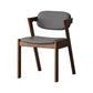Contemporary Kitchen Solid Wood Dining Side Chair Opening Back Dining Side Chair Dark Gray 1 Piece Walnut Clearhalo ' kitchen&dining_furn' 'Dining Chairs' 'Dining Tables & Seating' 'dining_chair' 'furn' 'furn_dining_chair' 'Furniture' 'furniture_dining_chair' 'Kitchen & Dining Furniture' 'kitchen' 3649963