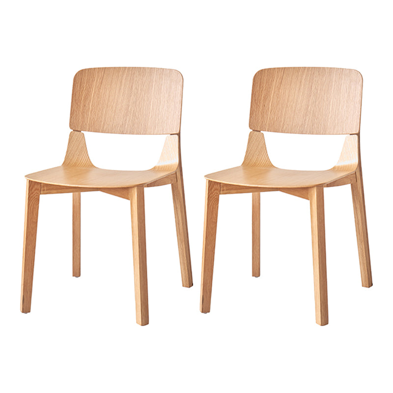 Nordic Style Solid Wood Dining Room Chair Armless Open Back Dining Side Chair for Home Use Natural 2 Piece Set Clearhalo ' kitchen&dining_furn' 'Dining Chairs' 'Dining Tables & Seating' 'dining_chair' 'furn' 'furn_dining_chair' 'Furniture' 'furniture_dining_chair' 'Kitchen & Dining Furniture' 'kitchen' 3649967