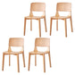 Nordic Style Solid Wood Dining Room Chair Armless Open Back Dining Side Chair for Home Use Natural 4 Piece Set Clearhalo ' kitchen&dining_furn' 'Dining Chairs' 'Dining Tables & Seating' 'dining_chair' 'furn' 'furn_dining_chair' 'Furniture' 'furniture_dining_chair' 'Kitchen & Dining Furniture' 'kitchen' 3649968