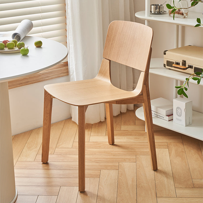 Nordic Style Solid Wood Dining Room Chair Armless Open Back Dining Side Chair for Home Use Natural 1 Piece Clearhalo ' kitchen&dining_furn' 'Dining Chairs' 'Dining Tables & Seating' 'dining_chair' 'furn' 'furn_dining_chair' 'Furniture' 'furniture_dining_chair' 'Kitchen & Dining Furniture' 'kitchen' 3649970