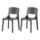 Nordic Style Solid Wood Dining Room Chair Armless Open Back Dining Side Chair for Home Use Black 2 Piece Set Clearhalo ' kitchen&dining_furn' 'Dining Chairs' 'Dining Tables & Seating' 'dining_chair' 'furn' 'furn_dining_chair' 'Furniture' 'furniture_dining_chair' 'Kitchen & Dining Furniture' 'kitchen' 3649971