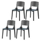 Nordic Style Solid Wood Dining Room Chair Armless Open Back Dining Side Chair for Home Use Black 4 Piece Set Clearhalo ' kitchen&dining_furn' 'Dining Chairs' 'Dining Tables & Seating' 'dining_chair' 'furn' 'furn_dining_chair' 'Furniture' 'furniture_dining_chair' 'Kitchen & Dining Furniture' 'kitchen' 3649972