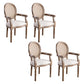 Farmhouse Dining Arm Chair with Wood Legs King Louis Back Side Chair for Home Use Off-White 4 Piece Set Clearhalo ' kitchen&dining_furn' 'Dining Chairs' 'Dining Tables & Seating' 'dining_chair' 'furn' 'furn_dining_chair' 'Furniture' 'furniture_dining_chair' 'Kitchen & Dining Furniture' 'kitchen' 3649986