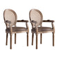 Farmhouse Dining Arm Chair with Wood Legs King Louis Back Side Chair for Home Use Coffee 2 Piece Set Clearhalo ' kitchen&dining_furn' 'Dining Chairs' 'Dining Tables & Seating' 'dining_chair' 'furn' 'furn_dining_chair' 'Furniture' 'furniture_dining_chair' 'Kitchen & Dining Furniture' 'kitchen' 3649988