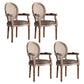 Farmhouse Dining Arm Chair with Wood Legs King Louis Back Side Chair for Home Use Coffee 4 Piece Set Clearhalo ' kitchen&dining_furn' 'Dining Chairs' 'Dining Tables & Seating' 'dining_chair' 'furn' 'furn_dining_chair' 'Furniture' 'furniture_dining_chair' 'Kitchen & Dining Furniture' 'kitchen' 3649990