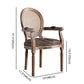 Farmhouse Dining Arm Chair with Wood Legs King Louis Back Side Chair for Home Use Clearhalo ' kitchen&dining_furn' 'Dining Chairs' 'Dining Tables & Seating' 'dining_chair' 'furn' 'furn_dining_chair' 'Furniture' 'furniture_dining_chair' 'Kitchen & Dining Furniture' 'kitchen' 3649991