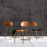 Industrial Style Leather Dining Side Chair Dining Room Open Back Side Chair Set Clearhalo ' kitchen&dining_furn' 'Dining Chairs' 'Dining Tables & Seating' 'dining_chair' 'furn' 'furn_dining_chair' 'Furniture' 'furniture_dining_chair' 'Kitchen & Dining Furniture' 'kitchen' 3649992