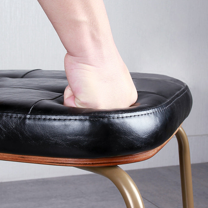 Industrial Style Leather Dining Side Chair Dining Room Open Back Side Chair Set Clearhalo ' kitchen&dining_furn' 'Dining Chairs' 'Dining Tables & Seating' 'dining_chair' 'furn' 'furn_dining_chair' 'Furniture' 'furniture_dining_chair' 'Kitchen & Dining Furniture' 'kitchen' 3650008