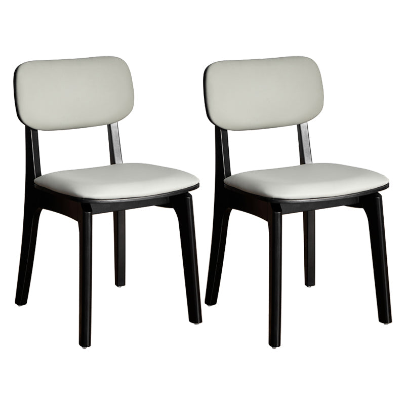 Contemporary Kitchen Dining Side Chair Opening Back Solid Wood Dining Side Chair Grey 2 Piece Set Clearhalo ' kitchen&dining_furn' 'Dining Chairs' 'Dining Tables & Seating' 'dining_chair' 'furn' 'furn_dining_chair' 'Furniture' 'furniture_dining_chair' 'Kitchen & Dining Furniture' 'kitchen' 3650029