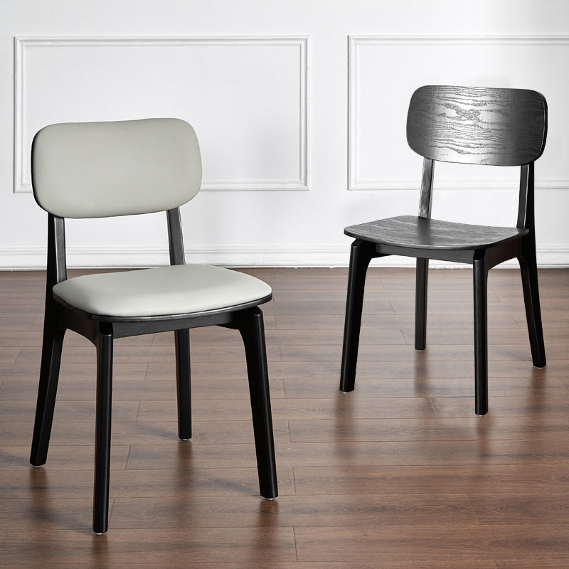 Contemporary Kitchen Dining Side Chair Opening Back Solid Wood Dining Side Chair Clearhalo ' kitchen&dining_furn' 'Dining Chairs' 'Dining Tables & Seating' 'dining_chair' 'furn' 'furn_dining_chair' 'Furniture' 'furniture_dining_chair' 'Kitchen & Dining Furniture' 'kitchen' 3650030