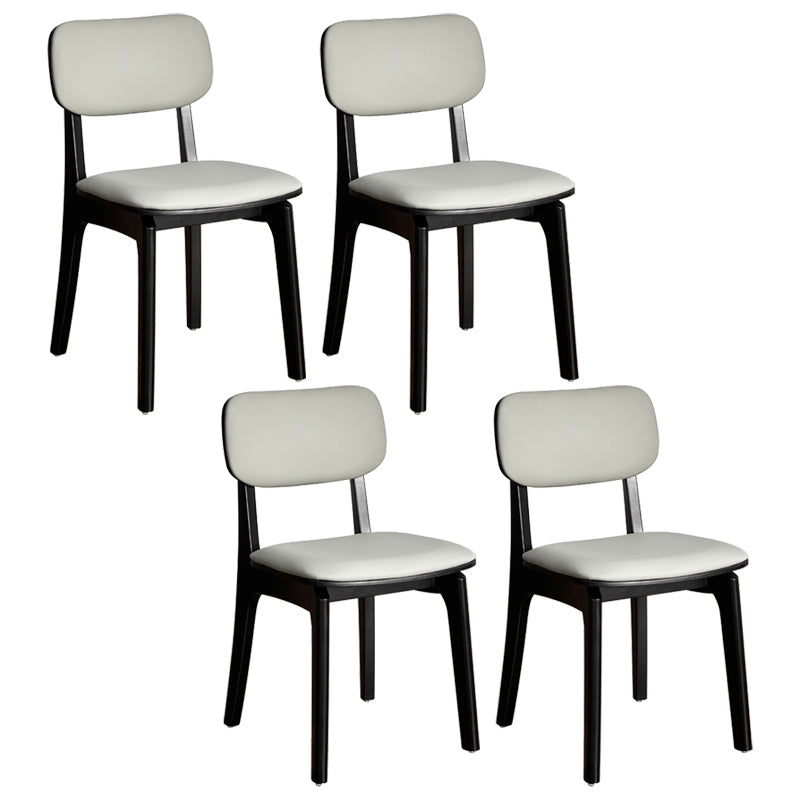 Contemporary Kitchen Dining Side Chair Opening Back Solid Wood Dining Side Chair Grey 4 Piece Set Clearhalo ' kitchen&dining_furn' 'Dining Chairs' 'Dining Tables & Seating' 'dining_chair' 'furn' 'furn_dining_chair' 'Furniture' 'furniture_dining_chair' 'Kitchen & Dining Furniture' 'kitchen' 3650031