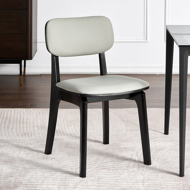 Contemporary Kitchen Dining Side Chair Opening Back Solid Wood Dining Side Chair Clearhalo ' kitchen&dining_furn' 'Dining Chairs' 'Dining Tables & Seating' 'dining_chair' 'furn' 'furn_dining_chair' 'Furniture' 'furniture_dining_chair' 'Kitchen & Dining Furniture' 'kitchen' 3650032