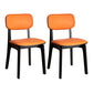 Contemporary Kitchen Dining Side Chair Opening Back Solid Wood Dining Side Chair Orange 2 Piece Set Clearhalo ' kitchen&dining_furn' 'Dining Chairs' 'Dining Tables & Seating' 'dining_chair' 'furn' 'furn_dining_chair' 'Furniture' 'furniture_dining_chair' 'Kitchen & Dining Furniture' 'kitchen' 3650034