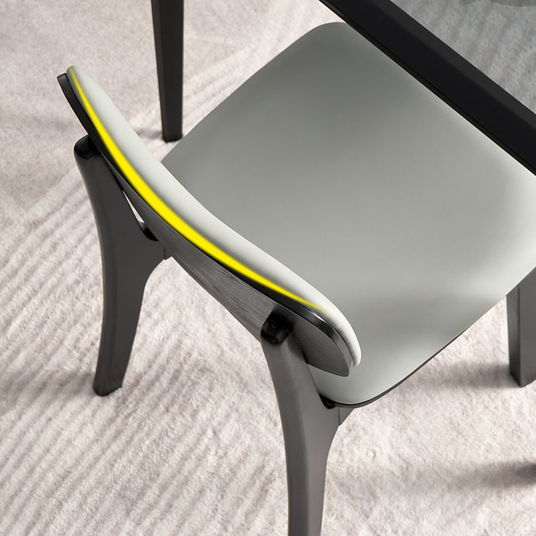 Contemporary Kitchen Dining Side Chair Opening Back Solid Wood Dining Side Chair Clearhalo ' kitchen&dining_furn' 'Dining Chairs' 'Dining Tables & Seating' 'dining_chair' 'furn' 'furn_dining_chair' 'Furniture' 'furniture_dining_chair' 'Kitchen & Dining Furniture' 'kitchen' 3650040