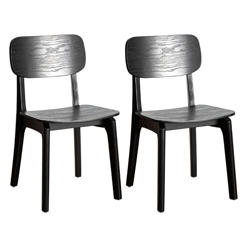 Contemporary Kitchen Dining Side Chair Opening Back Solid Wood Dining Side Chair Black 2 Piece Set Clearhalo ' kitchen&dining_furn' 'Dining Chairs' 'Dining Tables & Seating' 'dining_chair' 'furn' 'furn_dining_chair' 'Furniture' 'furniture_dining_chair' 'Kitchen & Dining Furniture' 'kitchen' 3650041