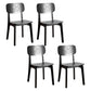Contemporary Kitchen Dining Side Chair Opening Back Solid Wood Dining Side Chair Black 4 Piece Set Clearhalo ' kitchen&dining_furn' 'Dining Chairs' 'Dining Tables & Seating' 'dining_chair' 'furn' 'furn_dining_chair' 'Furniture' 'furniture_dining_chair' 'Kitchen & Dining Furniture' 'kitchen' 3650043