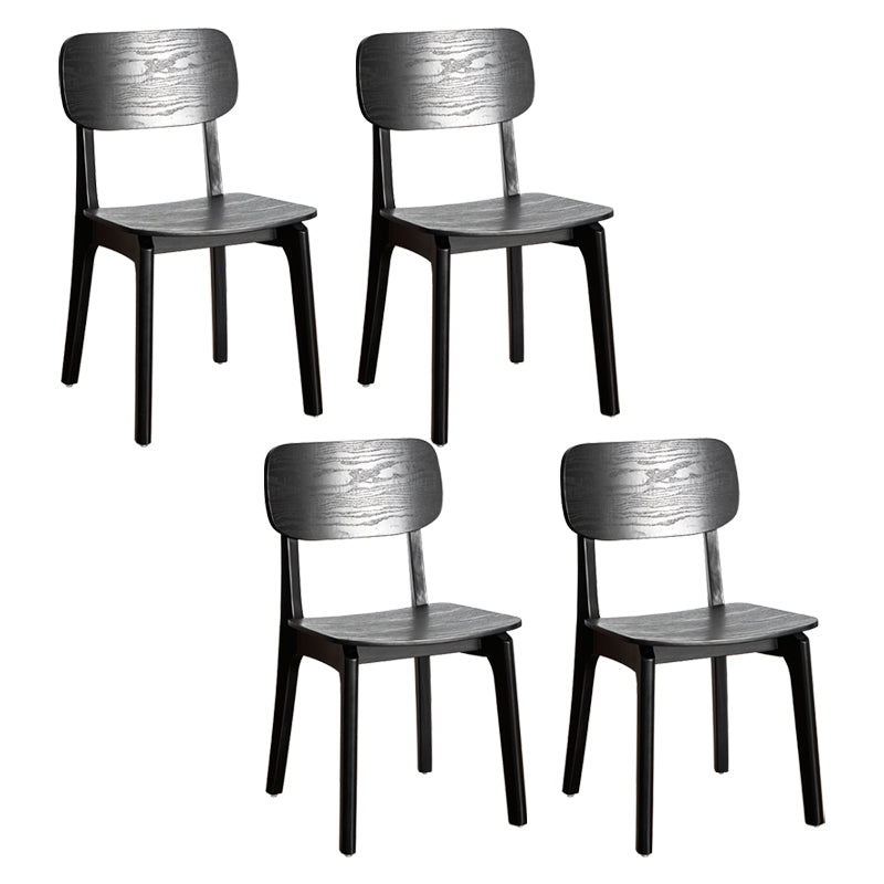 Contemporary Kitchen Dining Side Chair Opening Back Solid Wood Dining Side Chair Black 4 Piece Set Clearhalo ' kitchen&dining_furn' 'Dining Chairs' 'Dining Tables & Seating' 'dining_chair' 'furn' 'furn_dining_chair' 'Furniture' 'furniture_dining_chair' 'Kitchen & Dining Furniture' 'kitchen' 3650043