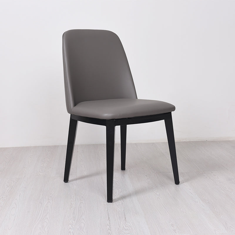 Contemporary Style Dining Side Chair Armless Kitchen Chair with Wooden Legs Light Gray 1 Piece Clearhalo ' kitchen&dining_furn' 'Dining Chairs' 'Dining Tables & Seating' 'dining_chair' 'furn' 'furn_dining_chair' 'Furniture' 'furniture_dining_chair' 'Kitchen & Dining Furniture' 'kitchen' 3650055