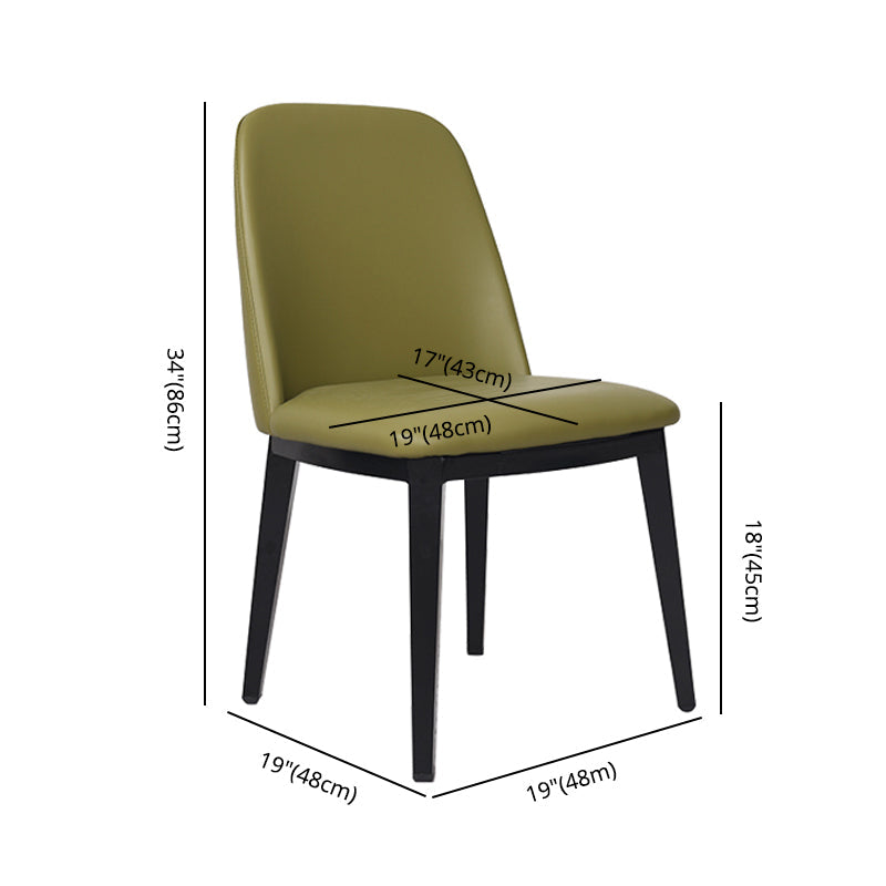 Contemporary Style Dining Side Chair Armless Kitchen Chair with Wooden Legs Clearhalo ' kitchen&dining_furn' 'Dining Chairs' 'Dining Tables & Seating' 'dining_chair' 'furn' 'furn_dining_chair' 'Furniture' 'furniture_dining_chair' 'Kitchen & Dining Furniture' 'kitchen' 3650060