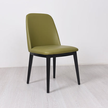 Contemporary Style Dining Side Chair Armless Kitchen Chair with Wooden Legs Army Green 1 Piece Clearhalo ' kitchen&dining_furn' 'Dining Chairs' 'Dining Tables & Seating' 'dining_chair' 'furn' 'furn_dining_chair' 'Furniture' 'furniture_dining_chair' 'Kitchen & Dining Furniture' 'kitchen' 3650064