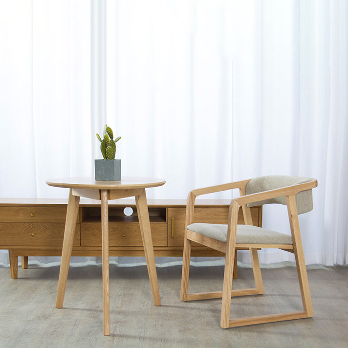 Glam Style Wooden Dining Arm Chair Matte Finish Open Back Dining Chair for Dinning Room Clearhalo ' kitchen&dining_furn' 'Dining Chairs' 'Dining Tables & Seating' 'dining_chair' 'furn' 'furn_dining_chair' 'Furniture' 'furniture_dining_chair' 'Kitchen & Dining Furniture' 'kitchen' 3650067