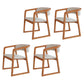 Glam Style Wooden Dining Arm Chair Matte Finish Open Back Dining Chair for Dinning Room Light Brown 4 Piece Set Clearhalo ' kitchen&dining_furn' 'Dining Chairs' 'Dining Tables & Seating' 'dining_chair' 'furn' 'furn_dining_chair' 'Furniture' 'furniture_dining_chair' 'Kitchen & Dining Furniture' 'kitchen' 3650071