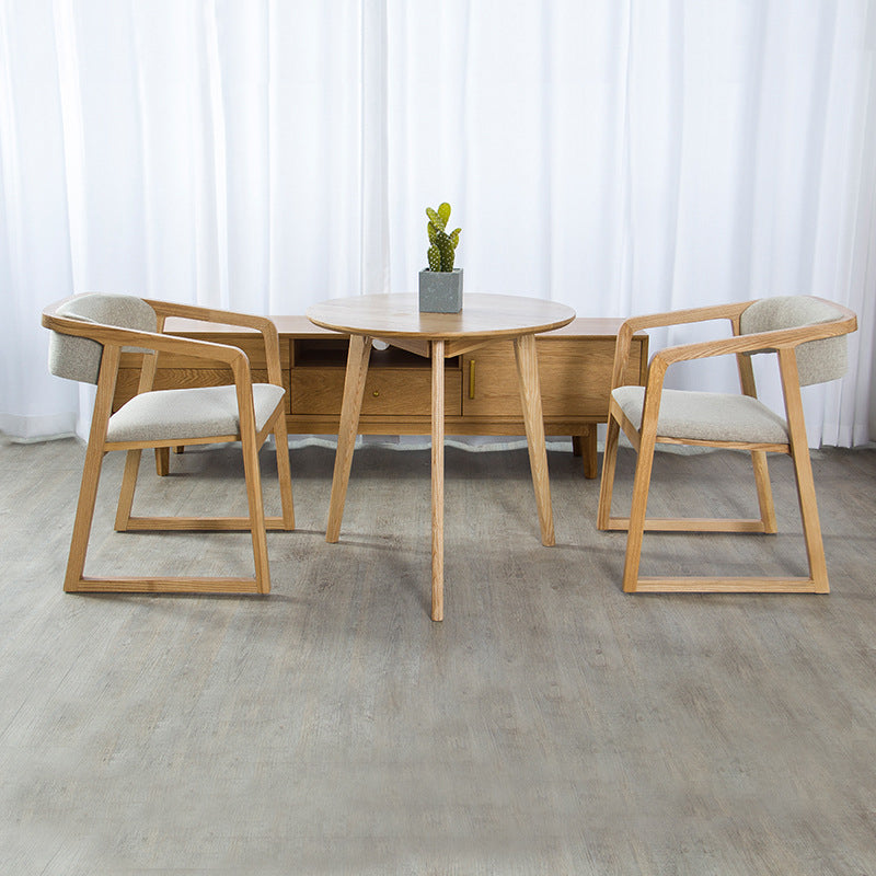 Glam Style Wooden Dining Arm Chair Matte Finish Open Back Dining Chair for Dinning Room Clearhalo ' kitchen&dining_furn' 'Dining Chairs' 'Dining Tables & Seating' 'dining_chair' 'furn' 'furn_dining_chair' 'Furniture' 'furniture_dining_chair' 'Kitchen & Dining Furniture' 'kitchen' 3650072