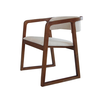 Glam Style Wooden Dining Arm Chair Matte Finish Open Back Dining Chair for Dinning Room Walnut 1 Piece Clearhalo ' kitchen&dining_furn' 'Dining Chairs' 'Dining Tables & Seating' 'dining_chair' 'furn' 'furn_dining_chair' 'Furniture' 'furniture_dining_chair' 'Kitchen & Dining Furniture' 'kitchen' 3650074