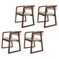 Glam Style Wooden Dining Arm Chair Matte Finish Open Back Dining Chair for Dinning Room Walnut 4 Piece Set Clearhalo ' kitchen&dining_furn' 'Dining Chairs' 'Dining Tables & Seating' 'dining_chair' 'furn' 'furn_dining_chair' 'Furniture' 'furniture_dining_chair' 'Kitchen & Dining Furniture' 'kitchen' 3650077