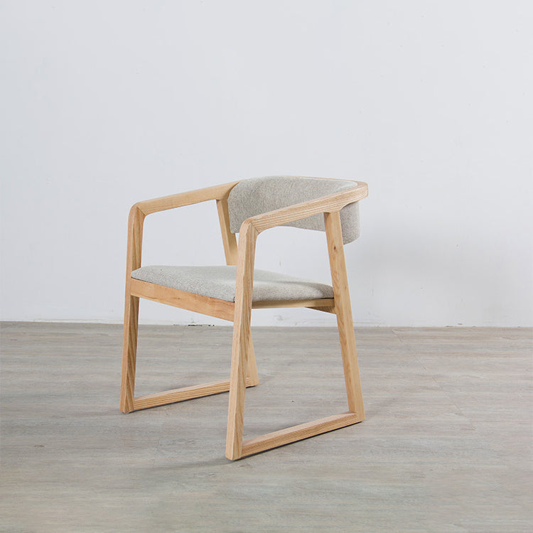 Glam Style Wooden Dining Arm Chair Matte Finish Open Back Dining Chair for Dinning Room Wood 1 Piece Clearhalo ' kitchen&dining_furn' 'Dining Chairs' 'Dining Tables & Seating' 'dining_chair' 'furn' 'furn_dining_chair' 'Furniture' 'furniture_dining_chair' 'Kitchen & Dining Furniture' 'kitchen' 3650079