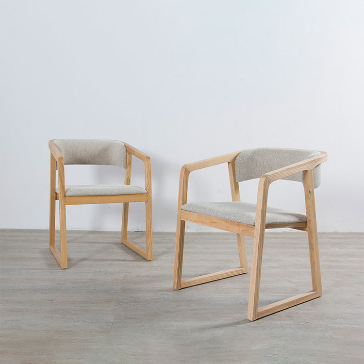 Glam Style Wooden Dining Arm Chair Matte Finish Open Back Dining Chair for Dinning Room Clearhalo ' kitchen&dining_furn' 'Dining Chairs' 'Dining Tables & Seating' 'dining_chair' 'furn' 'furn_dining_chair' 'Furniture' 'furniture_dining_chair' 'Kitchen & Dining Furniture' 'kitchen' 3650082