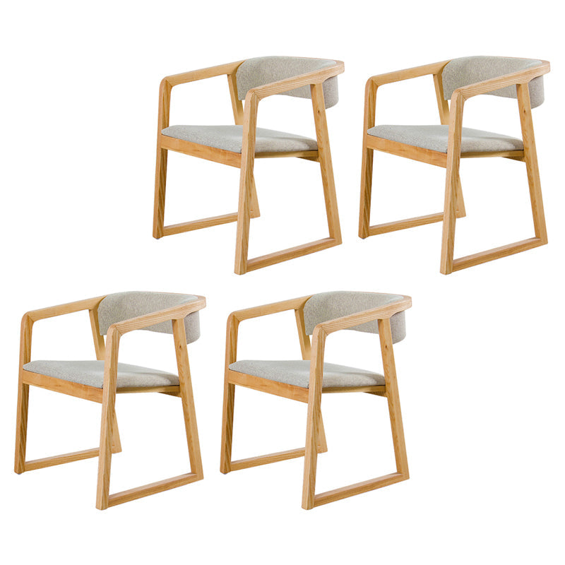 Glam Style Wooden Dining Arm Chair Matte Finish Open Back Dining Chair for Dinning Room Wood 4 Piece Set Clearhalo ' kitchen&dining_furn' 'Dining Chairs' 'Dining Tables & Seating' 'dining_chair' 'furn' 'furn_dining_chair' 'Furniture' 'furniture_dining_chair' 'Kitchen & Dining Furniture' 'kitchen' 3650083