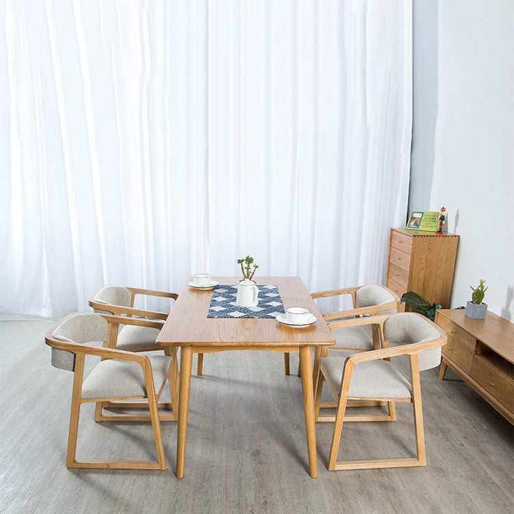 Glam Style Wooden Dining Arm Chair Matte Finish Open Back Dining Chair for Dinning Room Clearhalo ' kitchen&dining_furn' 'Dining Chairs' 'Dining Tables & Seating' 'dining_chair' 'furn' 'furn_dining_chair' 'Furniture' 'furniture_dining_chair' 'Kitchen & Dining Furniture' 'kitchen' 3650086